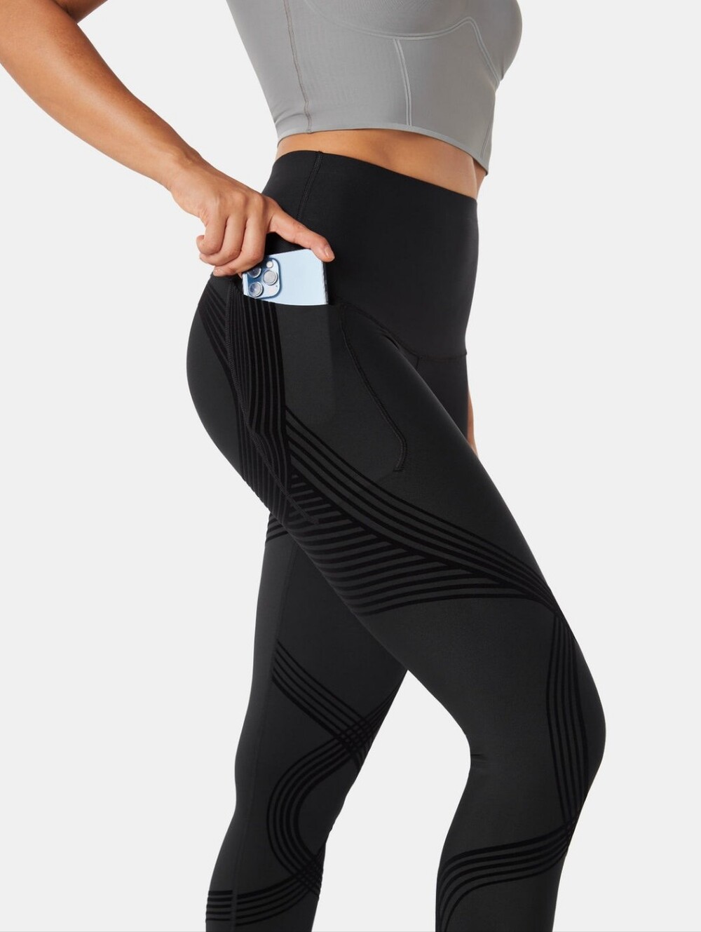 Fanka Body Sculpt Side Pocket Leggings 4XL Black Full Length